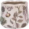 Clayre & Eef 6CETKG0001S Doniczka beżowa Ø14x12 cm styl wiejski ceramika