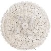 Clayre & Eef Lampa ścienna Ø62 cm Szary Biały Antyczny Design Żelazo E27