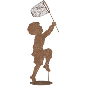 Clayre & Eef Figurka dziecka metal rdza 33x13x88 cm...