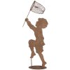 Clayre & Eef Figurka dziecka metal rdza 33x13x88 cm styl wiejski