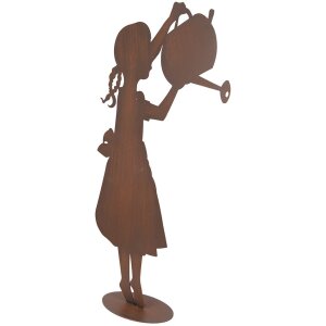 Clayre & Eef Figurka dziecka z konewką rustykalna 36x12x62 cm