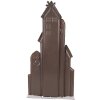 Clayre & Eef 5Y1379 Dekoracja świąteczna Domki Czerwone 28x8x56cm Metalowy Styl Wiejski