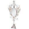 Clayre & Eef 62S331 Lustro stołowe Barok Antyczny Biały 37x14x68 cm