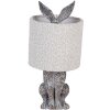 Clayre & Eef Lampka nocna Zając Polyresin Brązowo-Szara Ø20x43 cm