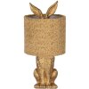 Clayre & Eef Lampa stołowa Zając z żółtym abażurem E27 Ø 20x43 cm