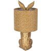 Clayre & Eef Lampa stołowa Zając z żółtym abażurem E27 Ø 20x43 cm