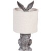 Clayre & Eef Lampa stołowa Królik E27 Ø 20x43 cm Brązowy Beżowy