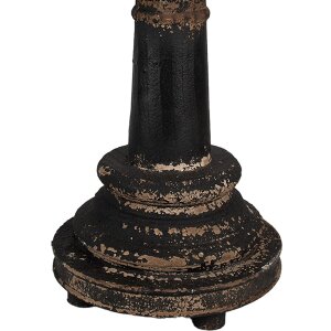 Clayre & Eef Lampa stołowa Ø35x64 cm czarna brązowa z drewna i żelaza E27 60W Vintage