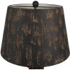 Clayre & Eef Lampa stołowa Ø35x64 cm czarna brązowa z drewna i żelaza E27 60W Vintage