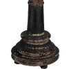 Clayre & Eef Lampa stołowa Ø35x64 cm czarna brązowa z drewna i żelaza E27 60W Vintage