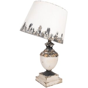 Clayre & Eef 6LMC0110 Lampa stołowa beżowa Ø32x60cm styl vintage