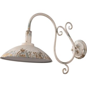 Clayre & Eef Lampa Ścienna Beżowo-Szara w Stylu Antycznym