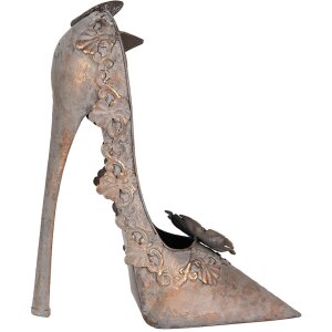 Clayre & Eef Dekoracyjny But – Miedziany Metal Antyk 32x12x36cm