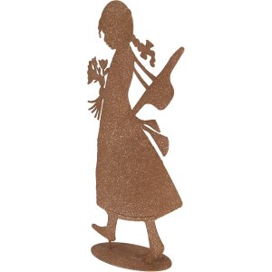 Clayre & Eef 6Y5958 Figurka dziecka z metalu rdza 21x10x43 cm