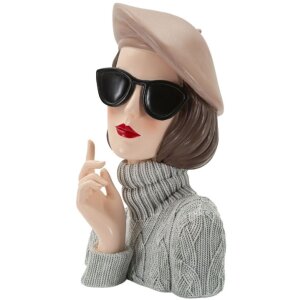 Mauro Ferretti Figurka Paryżanka 18,5x14x26 cm szara