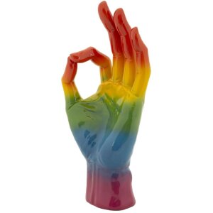 Mauro Ferretti Figurka dłoni tęczy OK 16x10,5x36 cm wielokolorowa