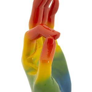 Mauro Ferretti Figurka dłoni tęczy OK 16x10,5x36 cm wielokolorowa