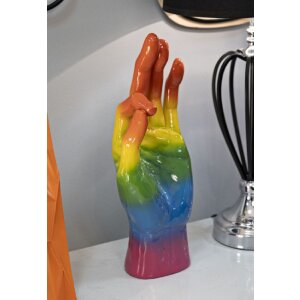 Mauro Ferretti Figurka dłoni tęczy OK 16x10,5x36 cm wielokolorowa