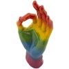 Mauro Ferretti Figurka dłoni tęczy OK 16x10,5x36 cm wielokolorowa