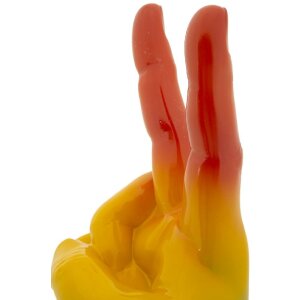 Mauro Ferretti Figurka tęczowa dłoń zwycięstwa 16x13x36,5 cm wielobarwna