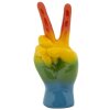 Mauro Ferretti Figurka tęczowa dłoń zwycięstwa 16x13x36,5 cm wielobarwna