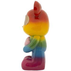 Rainbow Bear Pluszowy miś stojący wielobarwny 22,5x17,5x42,5 cm Polyresin