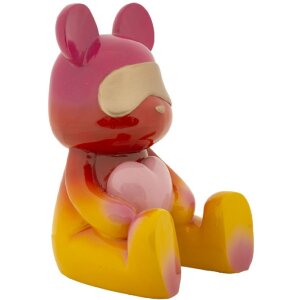 Mauro Ferretti Figurka dekoracyjna Tęczowy Miś 21,5x20,5x32 cm czerwono-żółta