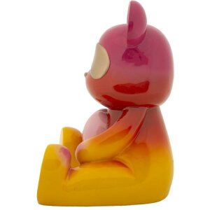 Mauro Ferretti Figurka dekoracyjna Tęczowy Miś 21,5x20,5x32 cm czerwono-żółta