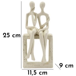 Mauro Ferretti Figury Stons Para 11,5x9x25 cm kremowy