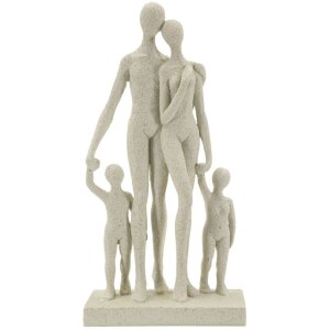 Mauro Ferretti Figurka Rodzina Stons 16x8x30,5 cm kremowa