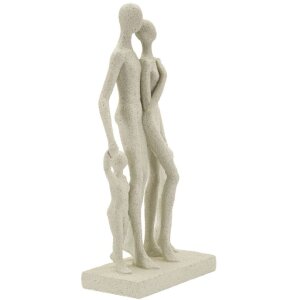 Mauro Ferretti Figurka Rodzina Stons 16x8x30,5 cm kremowa