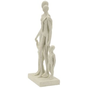 Mauro Ferretti Figurka Rodzina Stons 16x8x30,5 cm kremowa