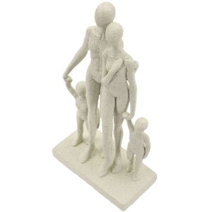 Mauro Ferretti Figurka Rodzina Stons 16x8x30,5 cm kremowa