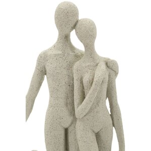 Mauro Ferretti Figurka Rodzina Stons 16x8x30,5 cm kremowa