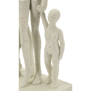 Mauro Ferretti Figurka Rodzina Stons 16x8x30,5 cm kremowa