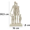 Mauro Ferretti Figurka Rodzina Stons 16x8x30,5 cm kremowa