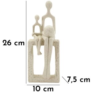 Mauro Ferretti Stons Figurka Macierzyństwo 10x7x26 cm kremowa Dekoracja