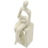 Mauro Ferretti Figurka dekoracyjna czytająca kremowa 8,5x6,5x24 cm
