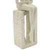 Mauro Ferretti Figurka dekoracyjna czytająca kremowa 8,5x6,5x24 cm