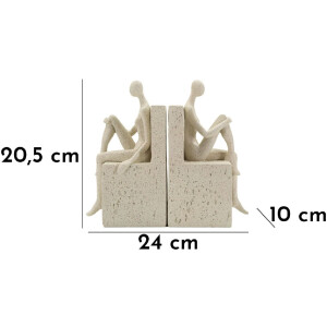 Mauro Ferretti Podstawka na książki Stons 24x10x20,5 cm kremowy