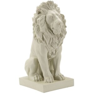 Mauro Ferretti Skulptura Lwa Stons 17,5x25x40 cm kremowy