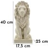 Mauro Ferretti Skulptura Lwa Stons 17,5x25x40 cm kremowy