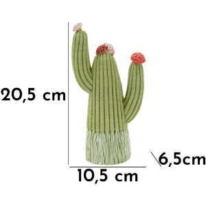 Mauro Ferretti Ozdobna figurka Kaktus Stons 10,5x6,5x20,5 cm zielona