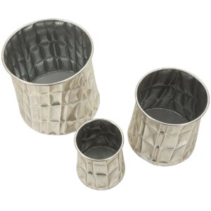 Mauro Ferretti Zestaw 3 wazonów srebrny Ø35x38,5 / Ø27,5x33 / Ø18,5x26,5 cm