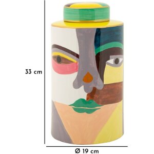 Mauro Ferretti Waza Piccassy Kolorowa u góry 19x33 cm