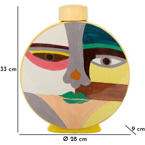 Mauro Ferretti Wazon Piccassy Kolor Okrągły 28x9x33 cm