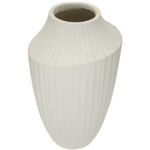 Mauro Ferretti Wazon Ice Kremowy 28,5x50,5 cm Skulptural