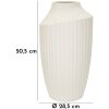 Mauro Ferretti Wazon Ice Kremowy 28,5x50,5 cm Skulptural