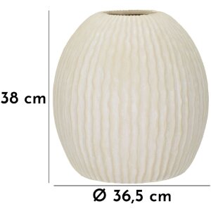 Mauro Ferretti Wazon Szron Ø 36,5x38 cm kremowy