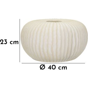 Mauro Ferretti Wazon Szron Ø 40x23 cm kremowy
